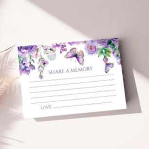 Purple Flowers Funeral Share a Memory Card
