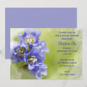 Purple Flowers Garden Bridal Shower Invitation