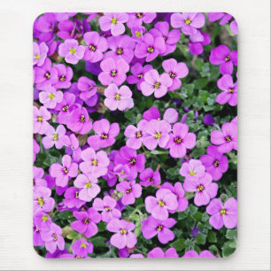 Purple Flowers Garden Mouse Mat