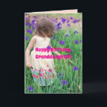 PURPLE FLOWERS GRANDDAUGHTER BIRTHDAY CARD<br><div class="desc">When your granddaughter is the sweetest,  this is the birthday card for her,  and the easy-to-use tools make personalisation a breeze.</div>