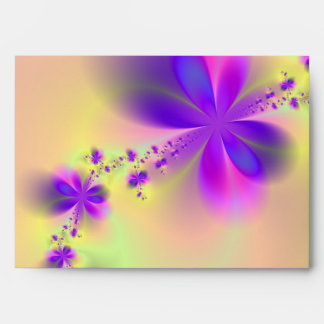 Purple Flowers Greeting Card Envelope