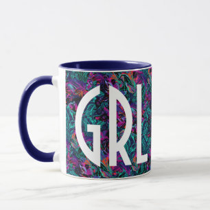 Purple Flowers - GRL PWR - Girl Power Mug