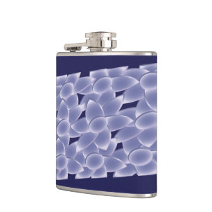 Purple flowers hip flask