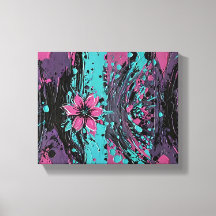 Purple Flowers in Dynamic Background, Urban Style