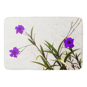 Purple Flowers in the Breeze Bath Mat