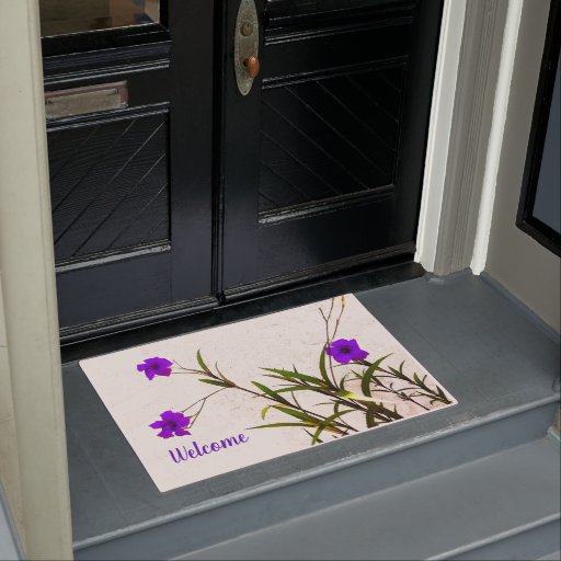 Image of Purple Flowers in the Breeze Doormat