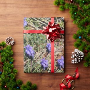 Purple flowers in the fields Wrapping Paper