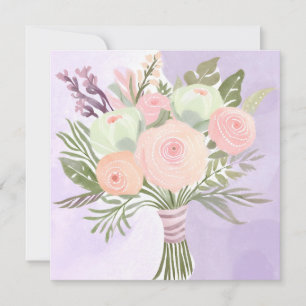 Purple Flowers Invitation