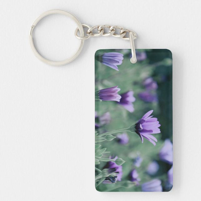 Purple Flowers Key Ring (Front)
