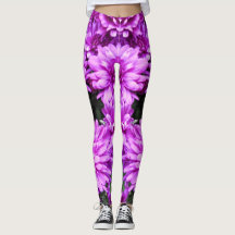 Purple Flowers Leggings