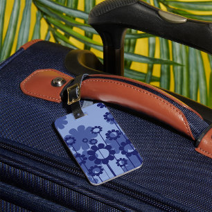 Purple Flowers Luggage Tag