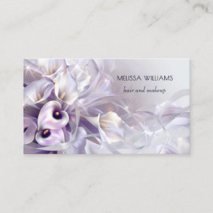 Purple Flowers Luxury Business Card