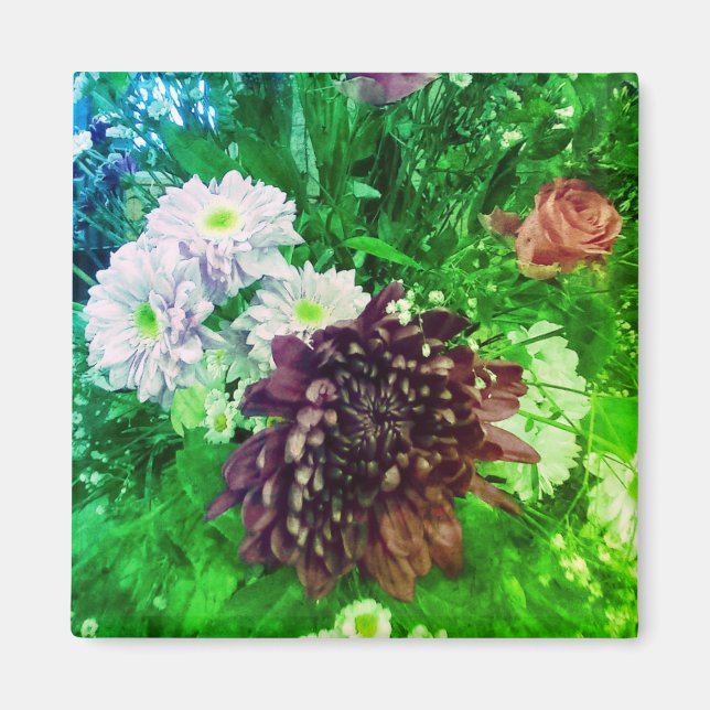 Purple flowers magnet (Front)