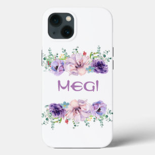 Purple flowers mask Case-Mate iPhone case