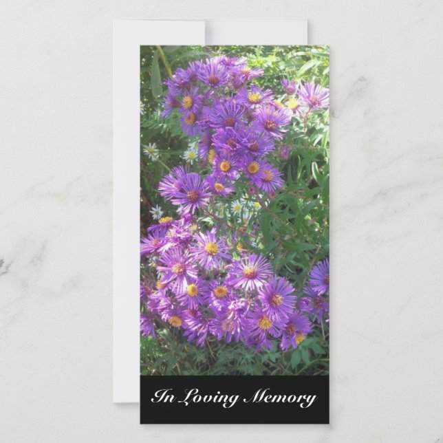 "Purple Flowers" Memorial Cards (Front)