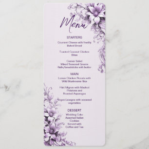 Purple Flowers Menu