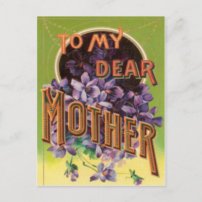 Purple Flowers Mother's Day Card (Front)