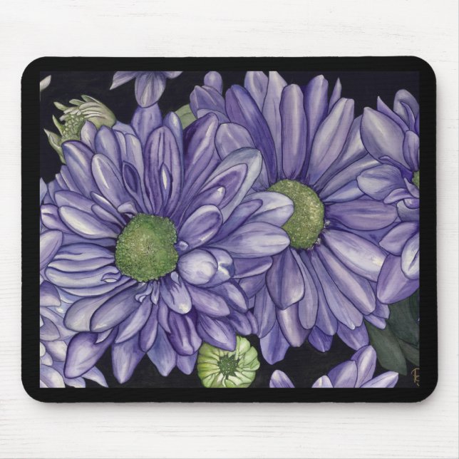 Purple Flowers Mouse Mat (Front)