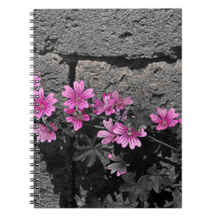 Purple flowers notebook