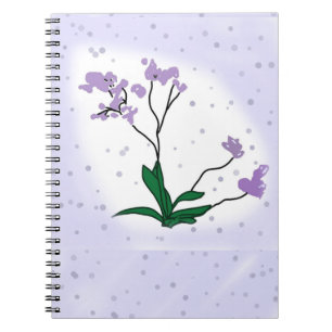 Purple flowers notebook