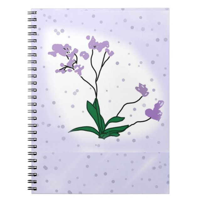 Purple flowers notebook (Front)