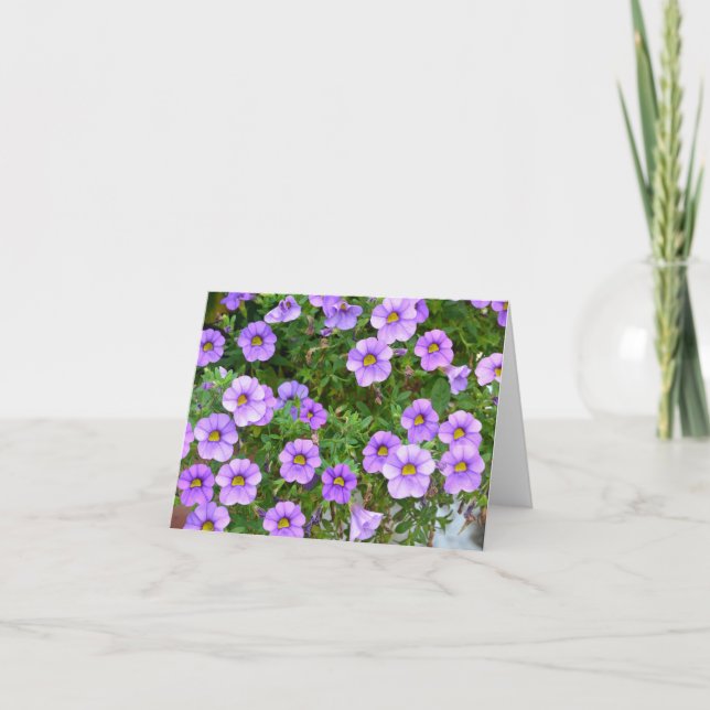 Purple Flowers Notecard (Front)