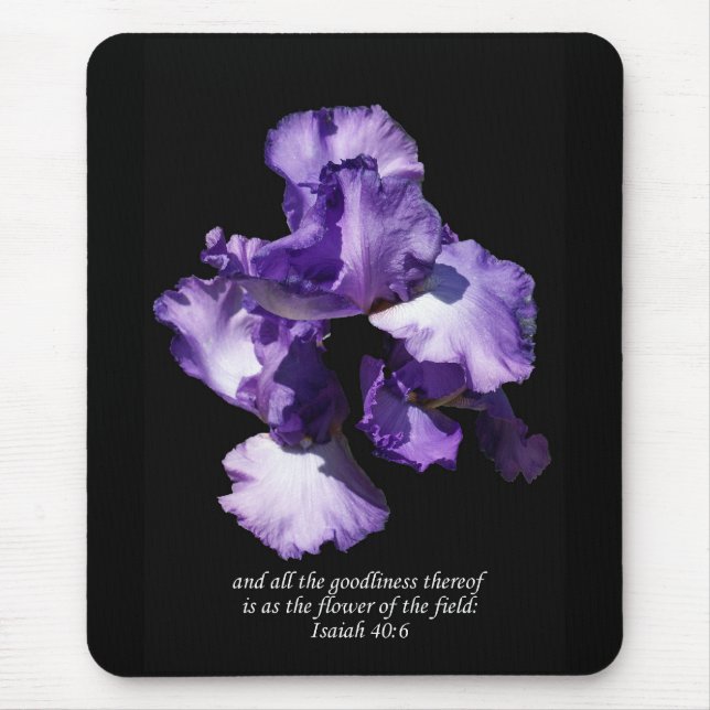 Purple Flowers Of The Field Mousepad (Front)