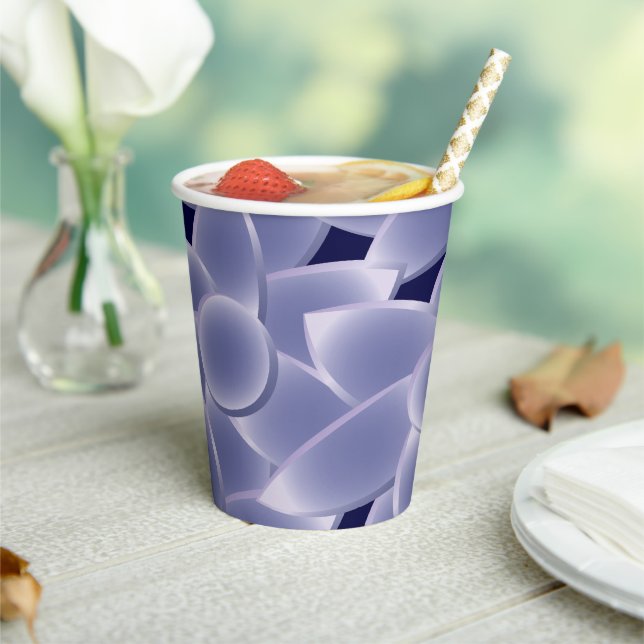 Purple flowers paper cups (Insitu)