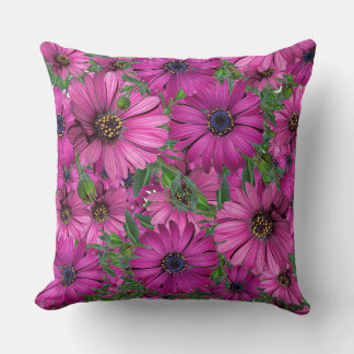 Purple flowers pattern cushion