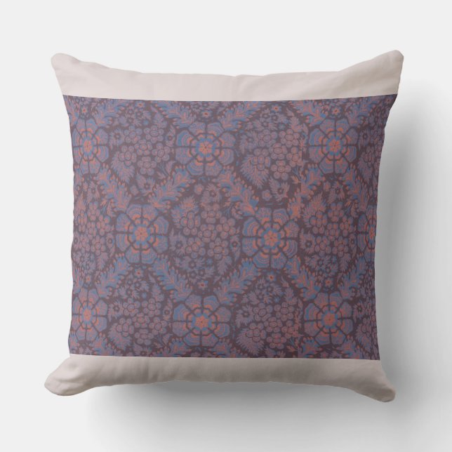 Purple Flowers Pattern Cushion (Front)