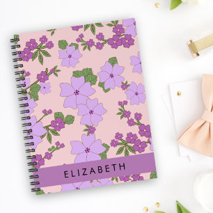Purple Flowers, Pattern Of Flowers, Your Name Planner
