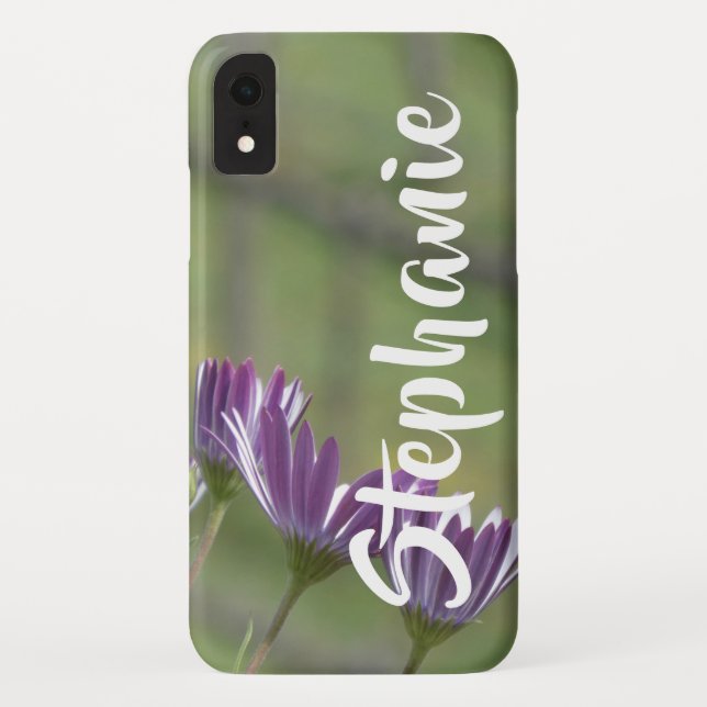 Purple Flowers Personalised iPhone XR, XS, XS Max Case-Mate iPhone Case (Back)