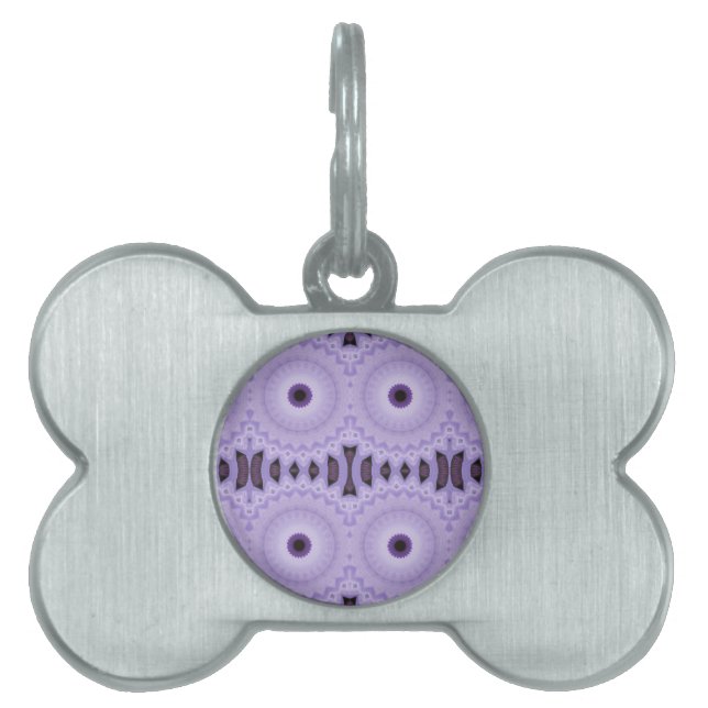 Purple Flowers Pet Tag (Front)