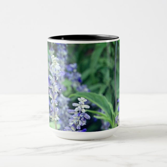 Purple Flowers Plants Photography  Mug (Center)