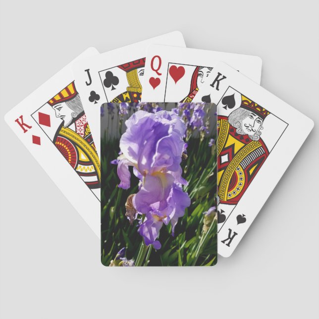 Purple Flowers Playing Cards (Back)