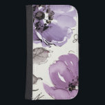 Purple Flowers Samsung S4 Wallet Case<br><div class="desc">© Pela Studio / Wild Apple.  An image of two flowers in rple. The leaves and stems of the flowers can also be seen on the image.</div>