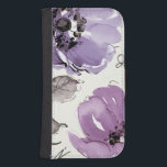 Purple Flowers Samsung S4 Wallet Case<br><div class="desc">© Pela Studio / Wild Apple.  An image of two flowers in rple. The leaves and stems of the flowers can also be seen on the image.</div>