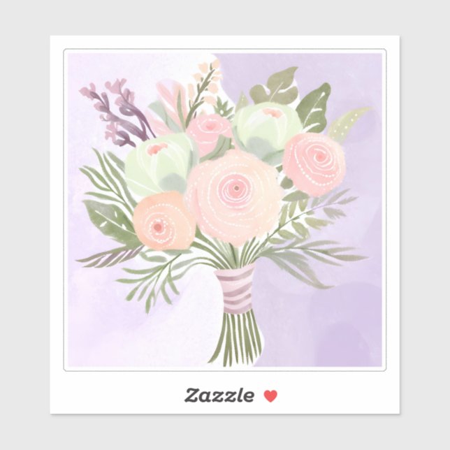 Purple Flowers Sticker (Sheet)