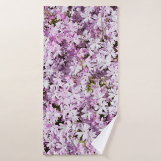 Purple flowers summer blossom freshness background bath towel