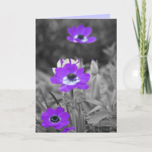 Purple Flowers Sympathy Card