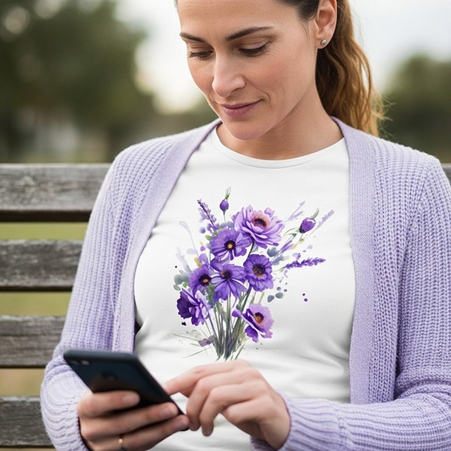 Purple flowers T-Shirt (Creator Uploaded)