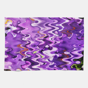 PURPLE  FLOWERS TEA TOWEL