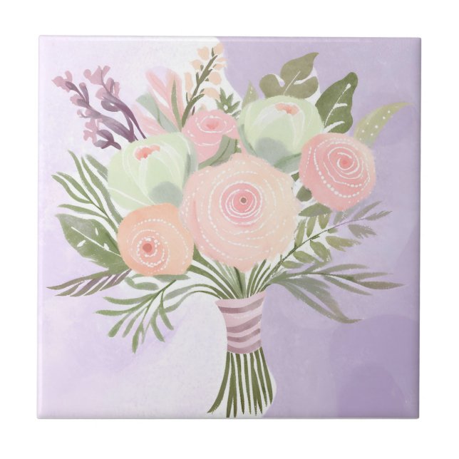Purple Flowers Tile (Front)