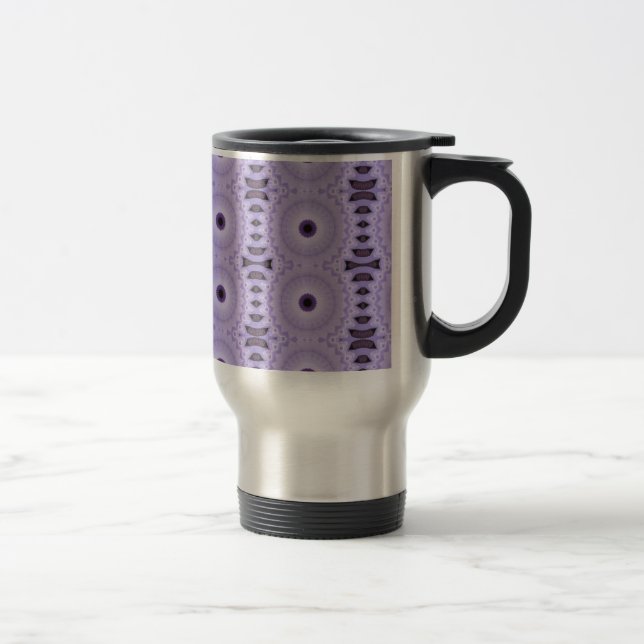 Purple Flowers Travel Mug (Right)