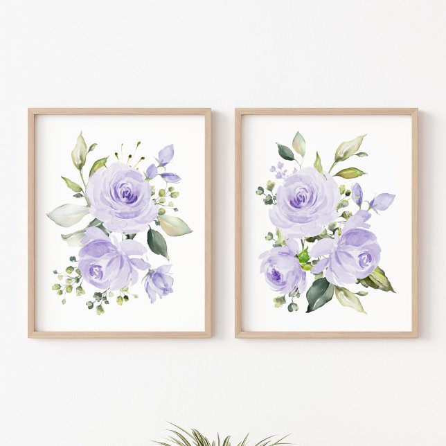 Purple Flowers, Watercolor Flowers, Gender Neutral (Creator Uploaded)