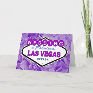 Purple Flowers WEDDING in Las Vegas Announcement C