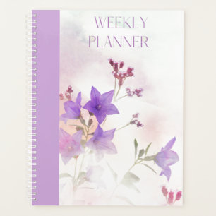 PURPLE FLOWERS WEEKLY PLANNER