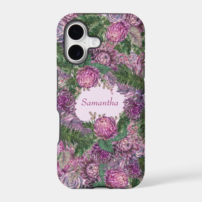 Purple Flowers with Name (Back)