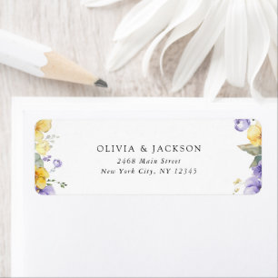 Purple Flowers, Yellow Flowers, Greenery, Wedding