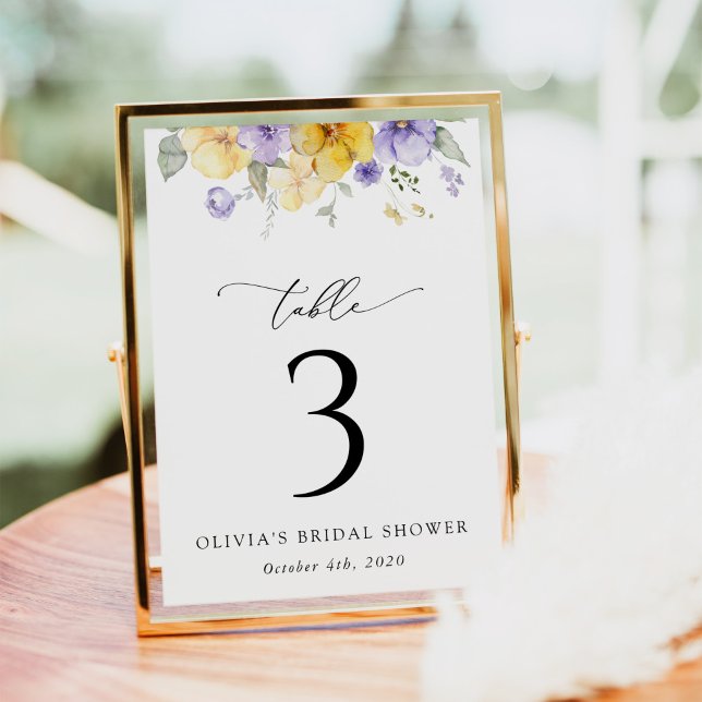 Purple Flowers, Yellow Flowers, Table Numbers (Creator Uploaded)
